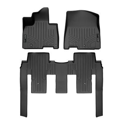 SMARTLINER 1st Row Custom Fit Floor Liners for 2015-2019 Chevrolet Silverado 2500 HD Double Cab, Gasoline, No 4x4, No PTO