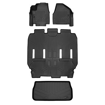 SMARTLINER 3rd Row Custom Fit Floor Liners for 2015-2025 Dodge Durango 7 Passenger, Gasoline, Fits 2nd Row Bench Seats