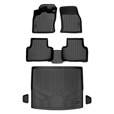 SMARTLINER 2 Rows Custom Fit Floor Liners Compatible with 2017-2025 Ford F-350 SuperCrew, Gasoline, 1st Row Buckets