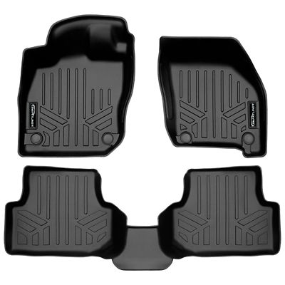 SMARTLINER 4 Rows Custom-Fit Floor Liners for 2018-2024 Lincoln Navigator L, Gasoline, 7-Passenger, Not for Large Console