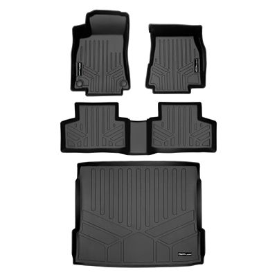 SMARTLINER 1st Row Custom Fit Floor Liners Compatible with 2014-2018 GMC Sierra 1500 Double Cab, Gasoline