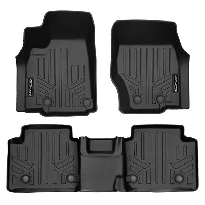 SMARTLINER 1st Row Custom Fit Floor Liners Compatible with 1999-2000 Chevrolet Silverado Crew Cab, Gasoline, Carpet,