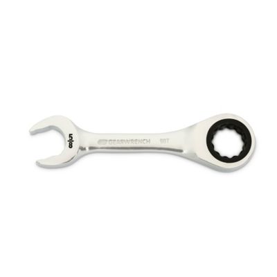 GEARWRENCH 5/8 in. 90T 12 Point Stubby Combination Ratcheting Wrench