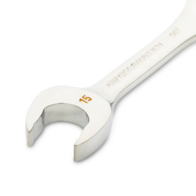 Image showing 3 th GEARWRENCH 15mm 90T 12 Point Stubby Combination Ratcheting Wrench