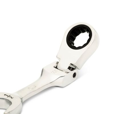 Image showing 2 th GEARWRENCH 1/2 in. 90T 12 pt. Stubby Flex Combination Ratcheting Wrench