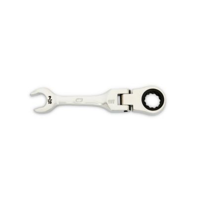 GEARWRENCH 7/16 in. 90T 12 Point Stubby Flex Combination Ratcheting Wrench