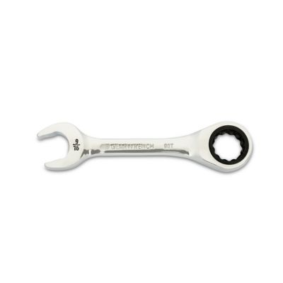 GEARWRENCH 9/16 in. 90T 12 Point Stubby Combination Ratcheting Wrench