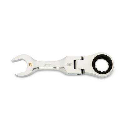 GEARWRENCH 16mm 90T 12 Point Stubby Flex Combination Ratcheting Wrench