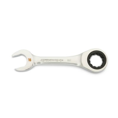 GEARWRENCH 16mm 90T 12 Point Stubby Combination Ratcheting Wrench