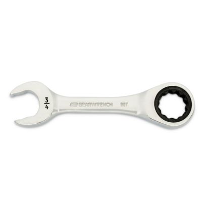 GEARWRENCH 3/4 in. 90T 12 Point Stubby Combination Ratcheting Wrench