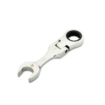 GEARWRENCH 17mm 90T 12 Point Stubby Flex Combination Ratcheting Wrench
