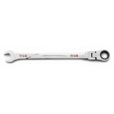 GEARWRENCH 7/16 in. 120XP Universal Spline XL Flex Head Ratcheting Combination Wrench
