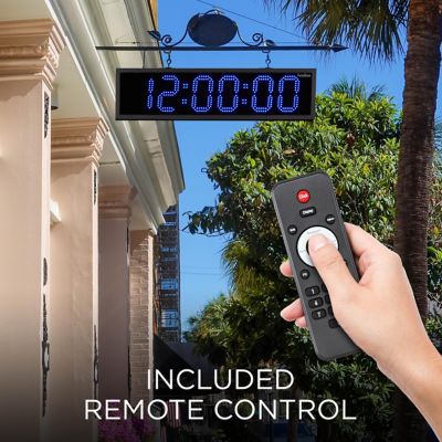 Image showing  LED Clock 36 in. Outdoor with Timer, Blue