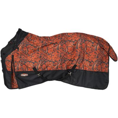 Tough1 Tooled Leather Turnout Blanket with Snuggit