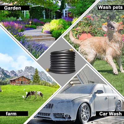 Image showing  Nbr rubber contractor water hose, 5/8 100 ft. Black