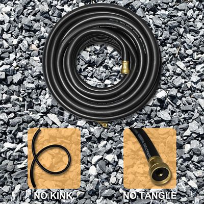 Image showing 1 th Eisen Nbr rubber contractor water hose, 5/8 50 ft., Black