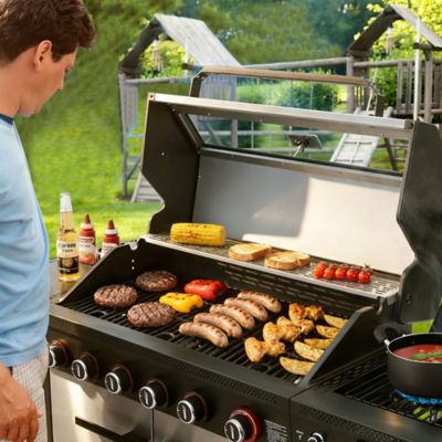 Image showing  6-Burner Gas Grill, with Side Burner, 72,000 BTU, 691 sq. in. Cooking Area, Glass Viewing Window