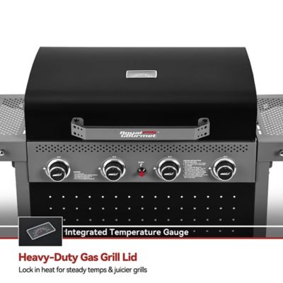 Image showing 5 th Royal Gourmet 4-Burner Gas Grill with Pegboard, 500 sq. in. Cooking Area, 26,000 BTU, Piezo Ignition