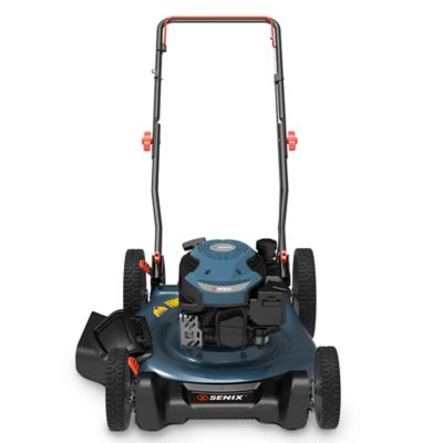 Image showing  21 in. 144cc 4-Cycle Gas Push Lawn Mower with 2-in-1 Mulching, Side Discharge, and 6-Position Height Adjustment