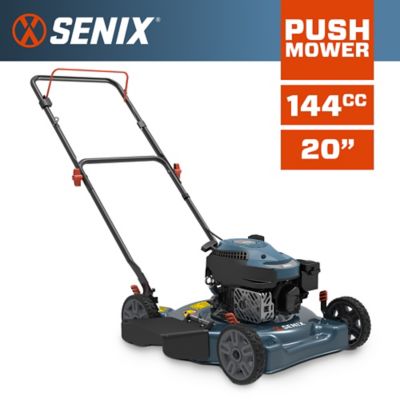 Senix 20 in. 144cc 4-Cycle Gas Push Lawn Mower with Side Discharge and 5-Position Height Adjustment