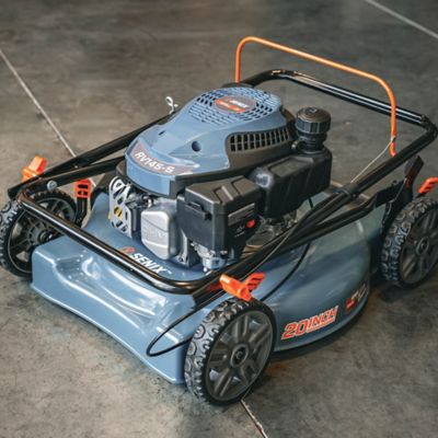 Image showing  20 in. 144cc 4-Cycle Gas Push Lawn Mower with Side Discharge and 5-Position Height Adjustment