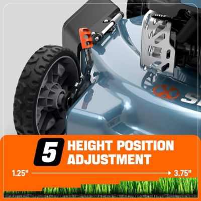 Image showing 6 th Senix 20 in. 144cc 4-Cycle Gas Push Lawn Mower with Side Discharge and 5-Position Height Adjustment