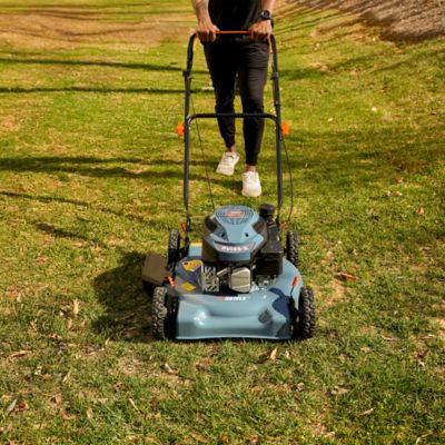 Image showing 9 th Senix 20 in. 144cc 4-Cycle Gas Push Lawn Mower with Side Discharge and 5-Position Height Adjustment