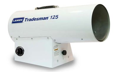 L. B. White Propane Forced Air Torpedo Heater 125,000 BTU