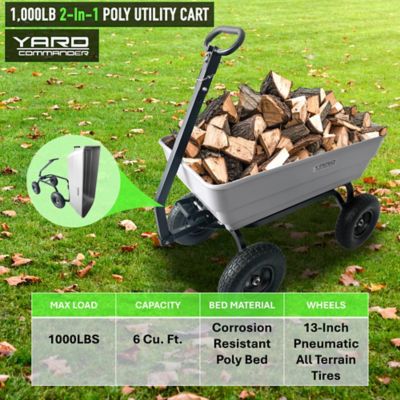 Image showing  6 cu. ft. 1,000 lb. Capacity Poly Dump Cart