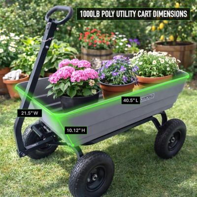 Image showing 5 th Yard Commander 6 cu. ft. 1,000 lb. Capacity Poly Dump Cart