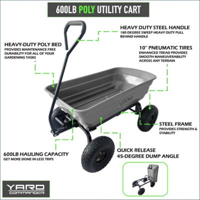 Image showing  4 cu. ft. 600 lb. Capacity Poly Dump Cart