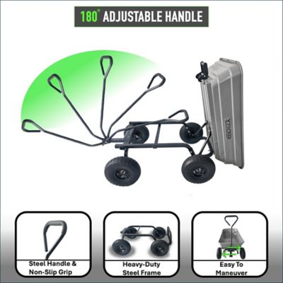 Image showing  4 cu. ft. 600 lb. Capacity Poly Dump Cart