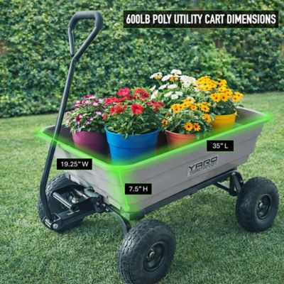 Image showing  4 cu. ft. 600 lb. Capacity Poly Dump Cart