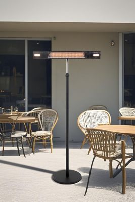 Image showing  5100 BTU 1500W Infrared Electric Freestanding Outdoor Heater with LED & Remote