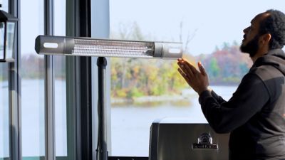 Image showing  5100 BTU 1500W Infrared Electric Freestanding Outdoor Heater with LED & Remote