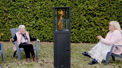 Image showing  58,500 BTU Outdoor Wood Pellet Patio Heater with Fan