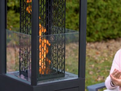 Image showing  58,500 BTU Outdoor Wood Pellet Patio Heater with Fan