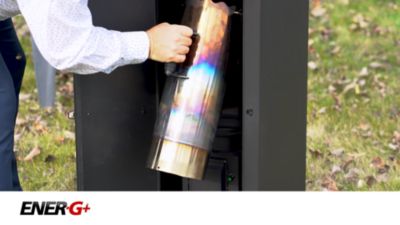 Image showing  58,500 BTU Outdoor Wood Pellet Patio Heater with Fan