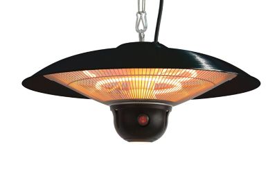 EnerG 1500W Infrared Electric Hanging Outdoor Heater with LED & Remote - Black