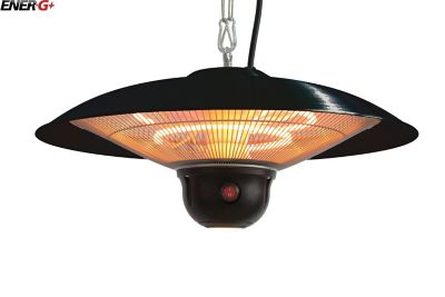 Image showing 6 th EnerG 1500W Infrared Electric Hanging Outdoor Heater with LED & Remote - Black