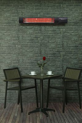 Image showing  240V Infrared Electric Outdoor Wall Mounted Heater with Remote