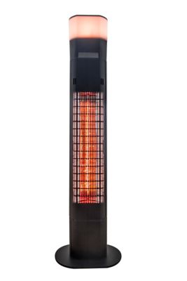 EnerG 1500W Infrared Electric Freestanding Outdoor Heater Gold Tube and Speaker