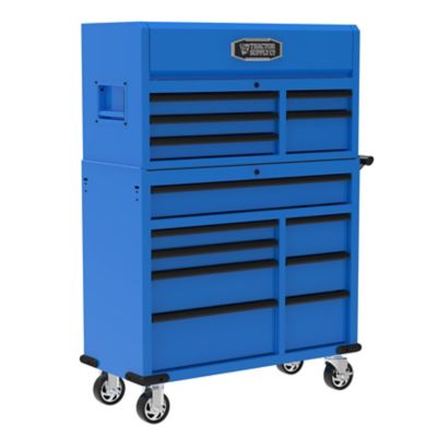 Tractor Supply 42 in. 13-Drawer Tool Chest and Cabinet Combo, Blue