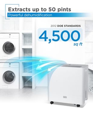 Image showing  50-Pint Portable Dehumidifier, White