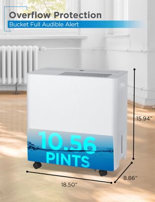 Image showing  36.39-Pint Portable Dehumidifier, White