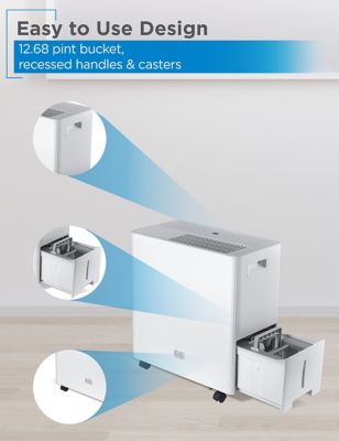 Image showing  50-Pint Portable Dehumidifier with Pump