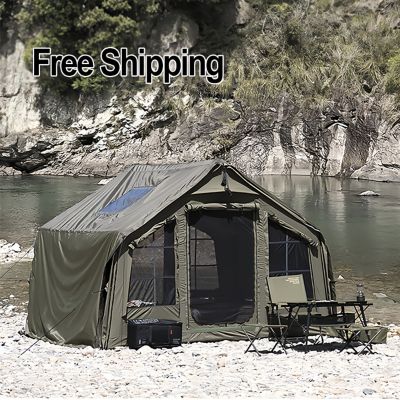 Image showing  8.0 Inflatable Tent for Camping, Green