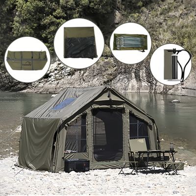Image showing  8.0 Inflatable Tent for Camping, Green