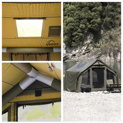 Image showing  8.0 Inflatable Tent for Camping, Green