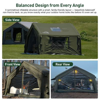 Image showing 3 th COODY 10.0 Inflatable Tent for Camping, Green